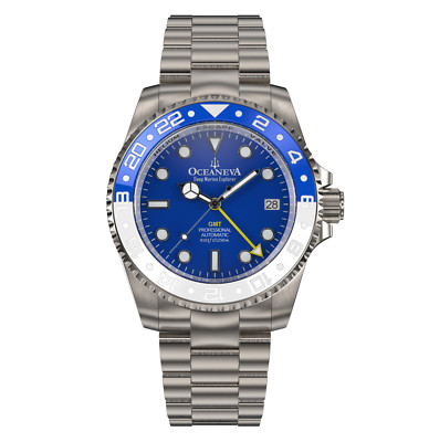 Oceaneva Men's Deep Marine Explorer GMT Watch 1250M Ceramic    TITANIUM