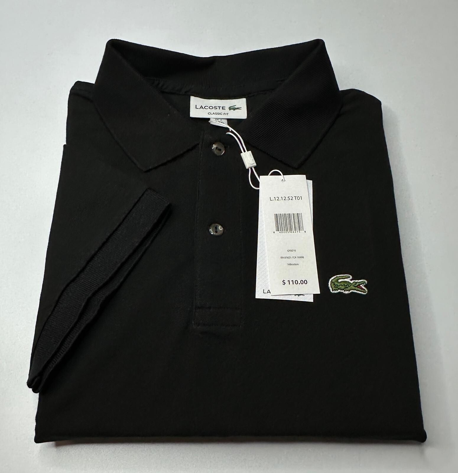 NWT Lacoste Polo For Men 100% Cotton Short Sleeve Free