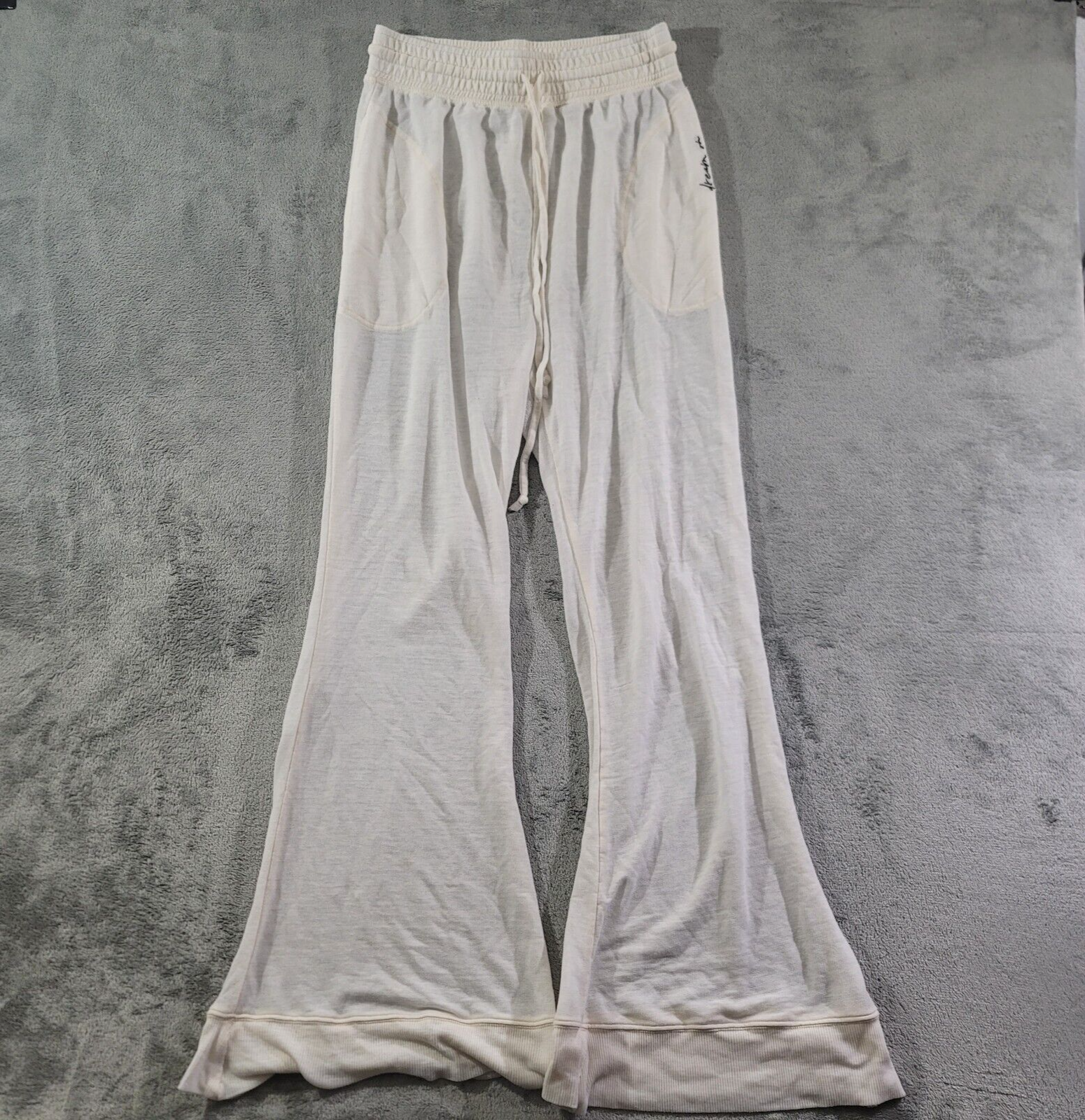 Size S White Cool Girl Lounge Flared Wide Leg