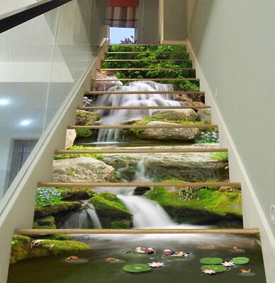 3D Mandarin Duck 384 Stair Risers Decoration Photo Mural Vinyl Decal Wallpaper