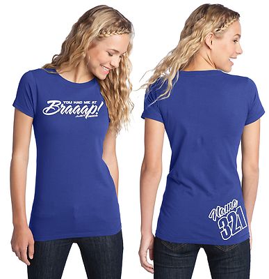 YOU HAD ME AT BRAAAP! WOMEN SHIRT MOTOCROSS NUMBER MOTO SLED BLUE YZ