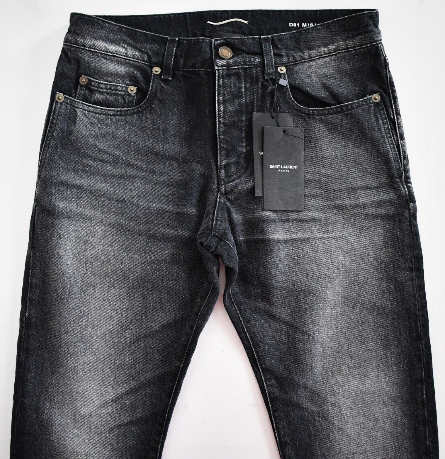 🆕️ SAINT LAURENT Paris D01 M/SL-LW Black SLIM FIT LOW 🆕️ SAINT LAURENT Paris D01 M/SL-LW Black SLIM FIT LOW
