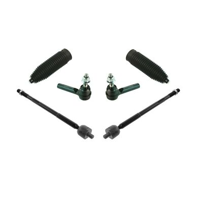 6 Pc Inner Outer Tie Rod Ends Bellow Boots Steering for Charger Challenger 300