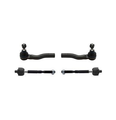4 Pc Front Tie Rod Ends Outer & Inner for Ford Fusion Lincoln MKZ Mercury Milan