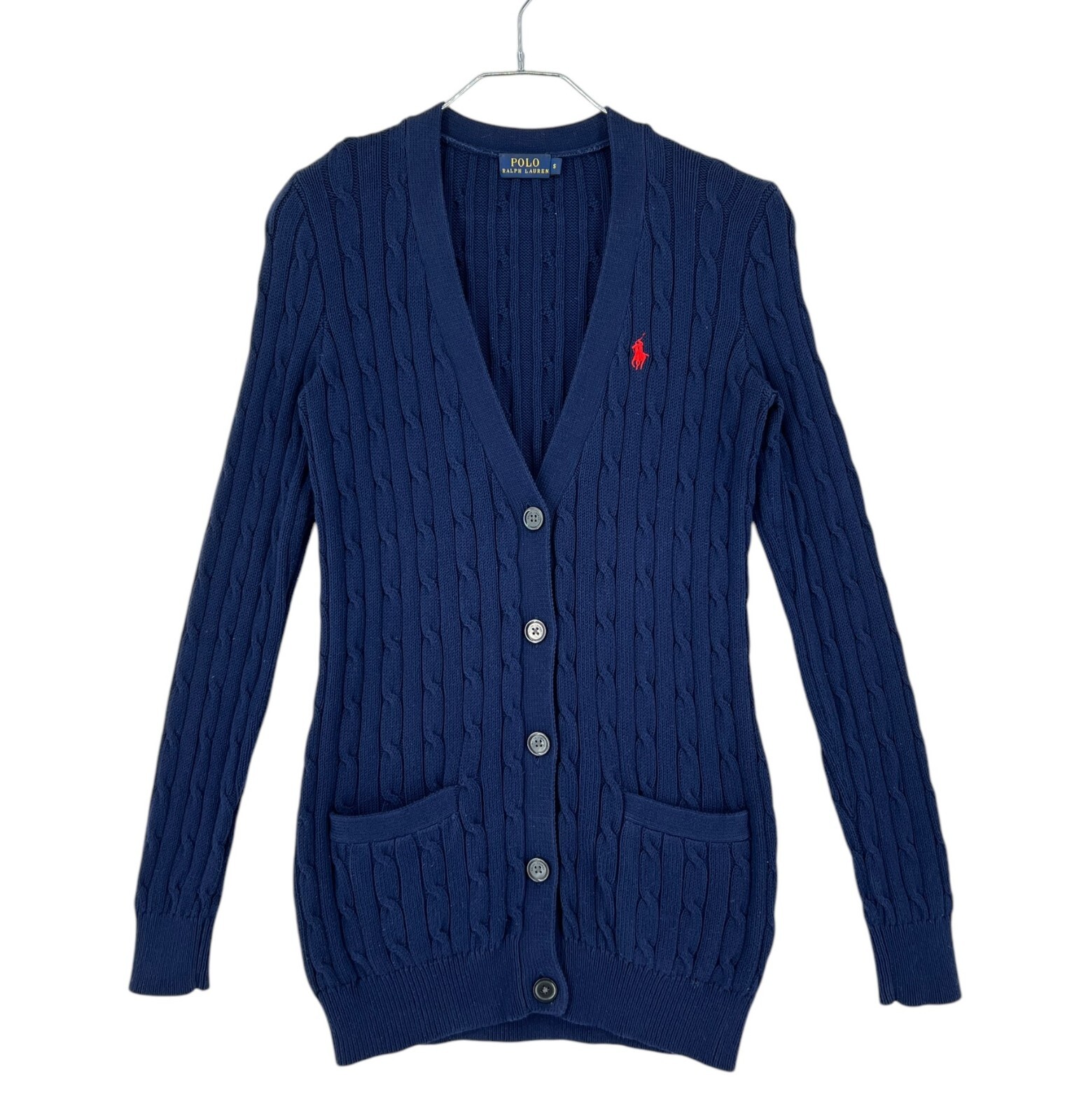 カーディガン Ralph Lauren - Lauren Ralph Lauren frill long cardigan Lauren Ralph Lauren Long Cardigan Womens Small Burgundy