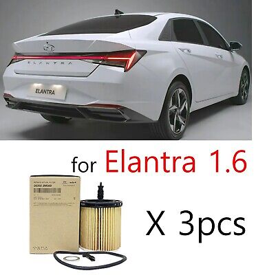 Genuine OEM Oil Filter 3pcs 263502M000 for Hyundai Elantra CN7 1.6(gasoline) 21+