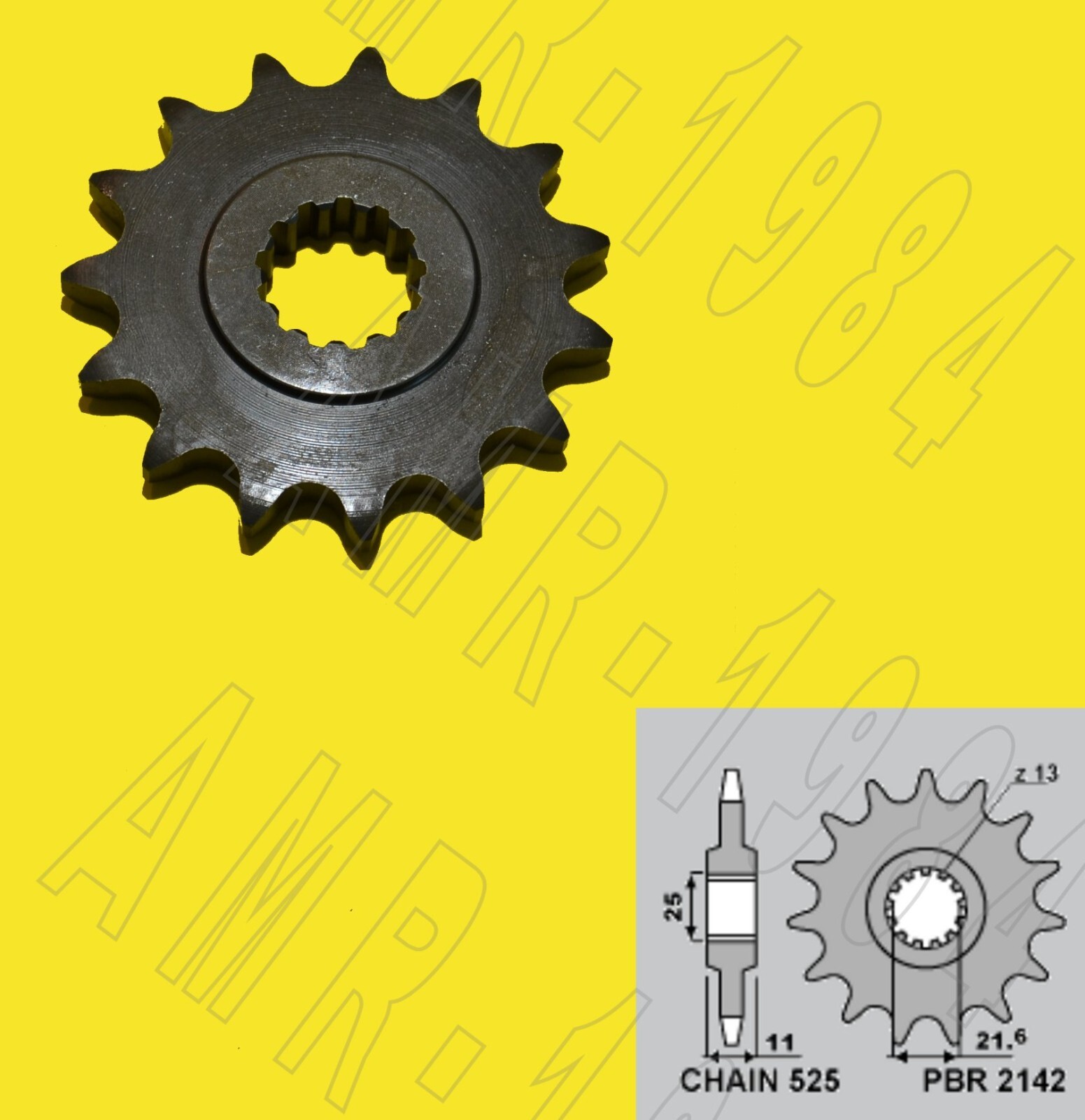 PIGNONE PBR  ACCIAIO Z 16  PER YAMAHA YZF R6 2006 - 2020  P.525  2142