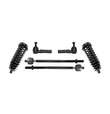 6 pc Inner Outer Tie Rod Ends Bellow Boots for Voyager Town & Country Caravan