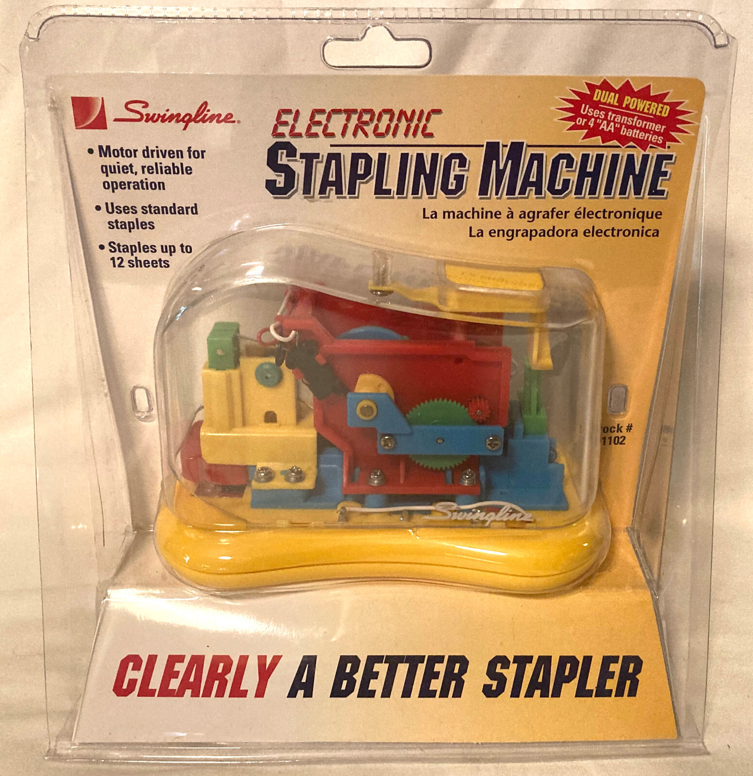 Vintage 80s Retro Clear Swingline AC/DC Electronic Stapler