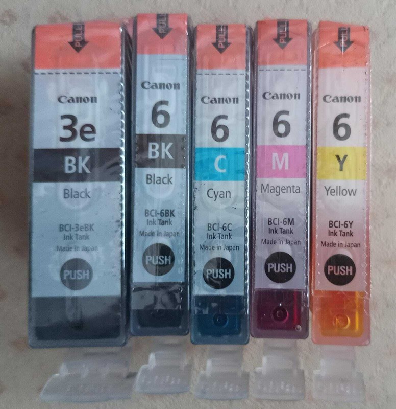 5x Original Canon Bci-3e Schwarz + Bci-6 Farbig Tintenpatronen Kostenlos Versand