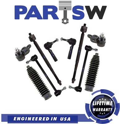 10 Pc Suspension Kit for Pontiac G5 Pursuit Chevrolet Cobalt HHR Tie Rod Ends