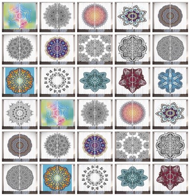 Asian Mandala Curtains 2 Panel Set for Decor 5 Sizes Available Window Drapes