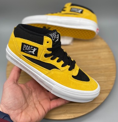 Vans Shoes Mens 6.5 Womens 8 Yellow Bruce Lee x Half Cab Mid Top Skate Sneakers
