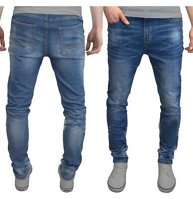 Mens Slim Fit Jeans Stretch Denim Pants Slim Skinny Casual Designer Jeans