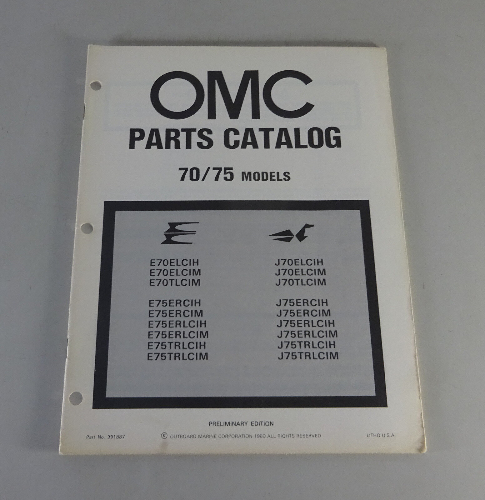 Catalogue OMC Evinrude Johnson – Pièces Moteurs Hors-bord 2CV – Modèles 1980