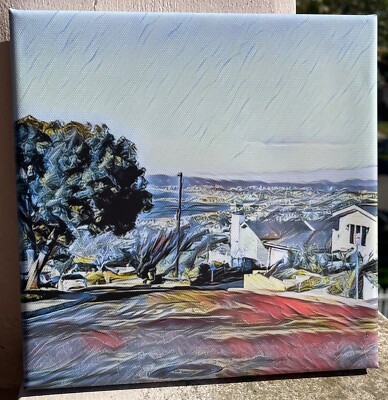 Green Winter Vibrations On Rolling Hills. Nature Photo Wall Art On Canvas.