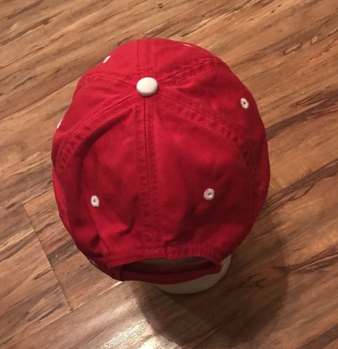 Red Budweiser Bud Anheuser-Busch King of Beers Baseball Cap Trucker Hat VGC