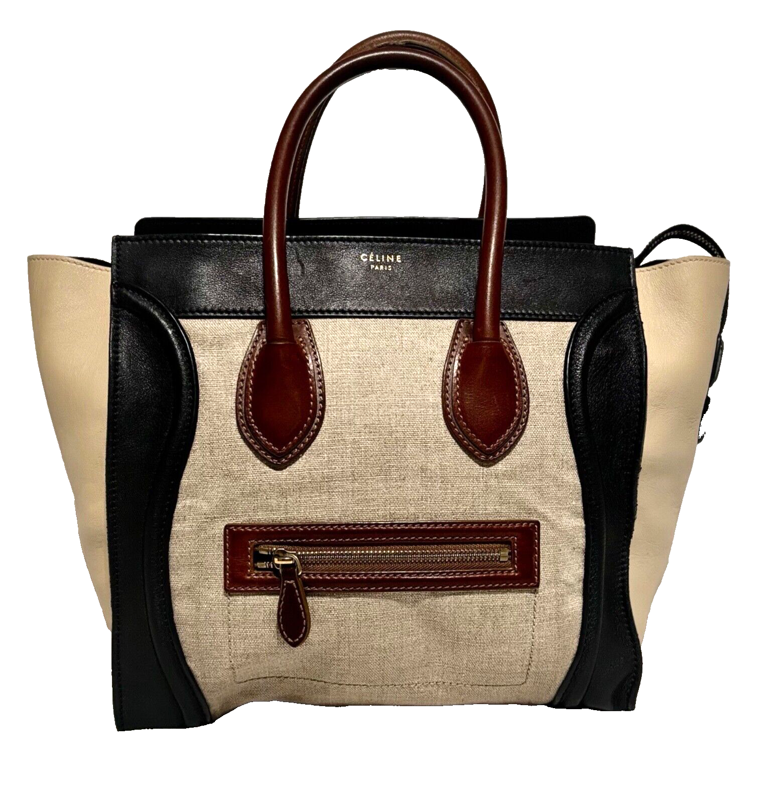 バッグ Celine Luggage CELINE | ORANGE SMOOTH LEATHER PHANTOM LUGGAGE WITH GOLD