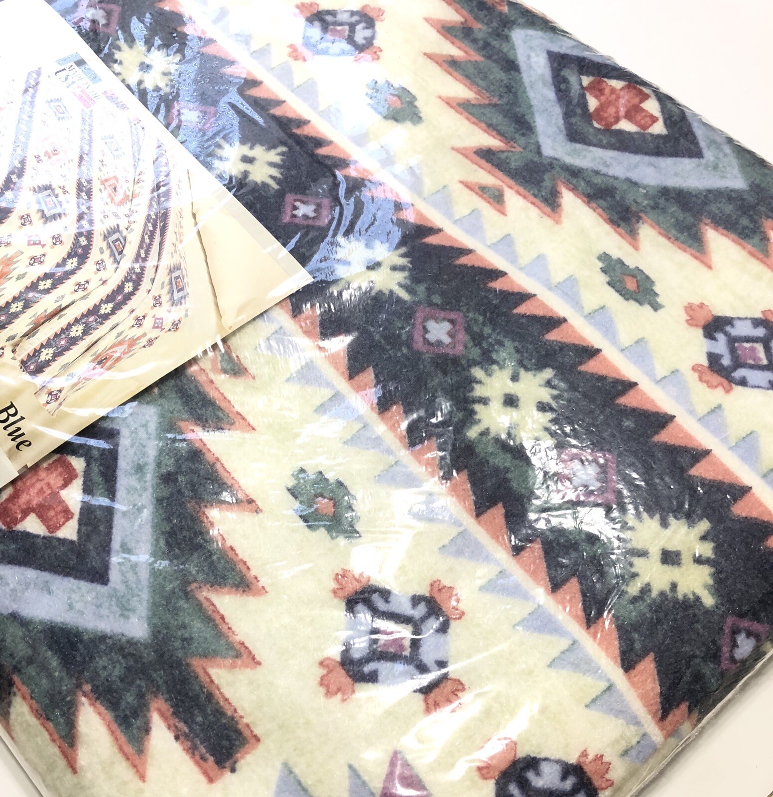 OWEN Vintage Queen/King Aztec Tahoe Blue Blanket  ~ 102