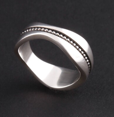 Georg Jensen Sterling Ring # 574A. Silver. Modern. Regitze Overgaard. NEW