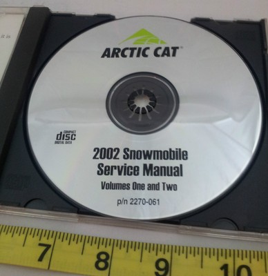 02 Arctic Cat Snowmobile service manual vol 1 catalog 2 CD repair factory oem