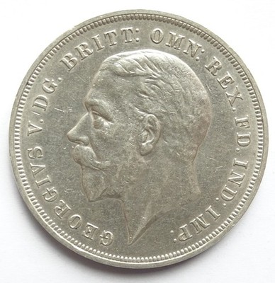 1 Crown 1935 Londres Royaume-Uni Georges V Jubilé Argent état TB+ 28gr24