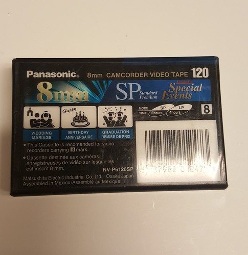New Panasonic 8MM Special Events 120 Camcorder Video Tape Cassette NV-P6120SP