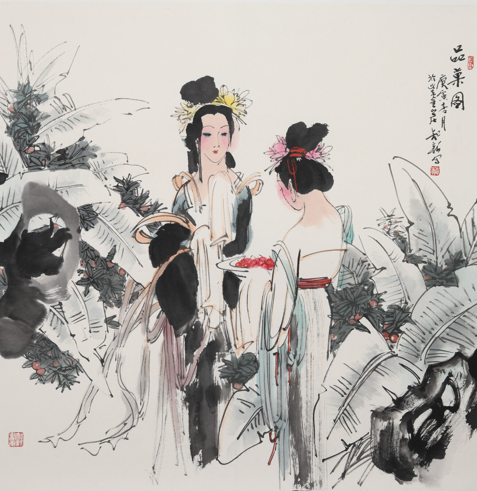 Vintage Traditional Chinese Asian art ink meticulous