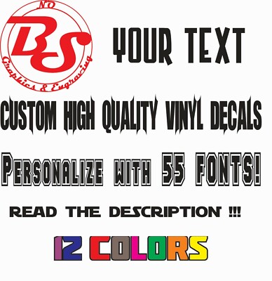 2-9'' Custom Personalized Name Vinyl Decal Sticker For Wall Window Car Decor noBS