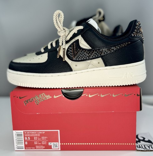 Pre-owned Nike Air Force 1 Low 'premium Goods The Sophia' | Women' Size 9.5 | Dv2957-001 In Black/sand/sail/multi-color