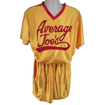 Dodgeball Average Joe's Halloween Costume Adult Shirt Shorts Uniform Set 3XL