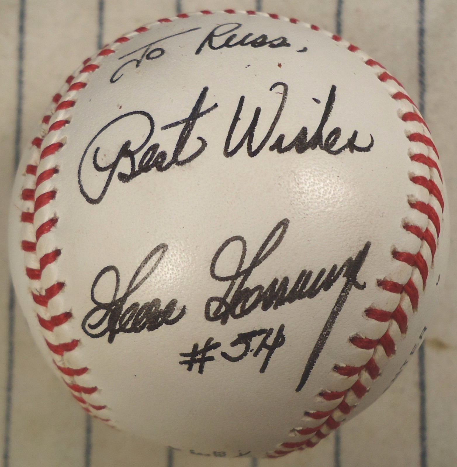 New York Yankees Goose Gossage #54 Signed Rawlings Official