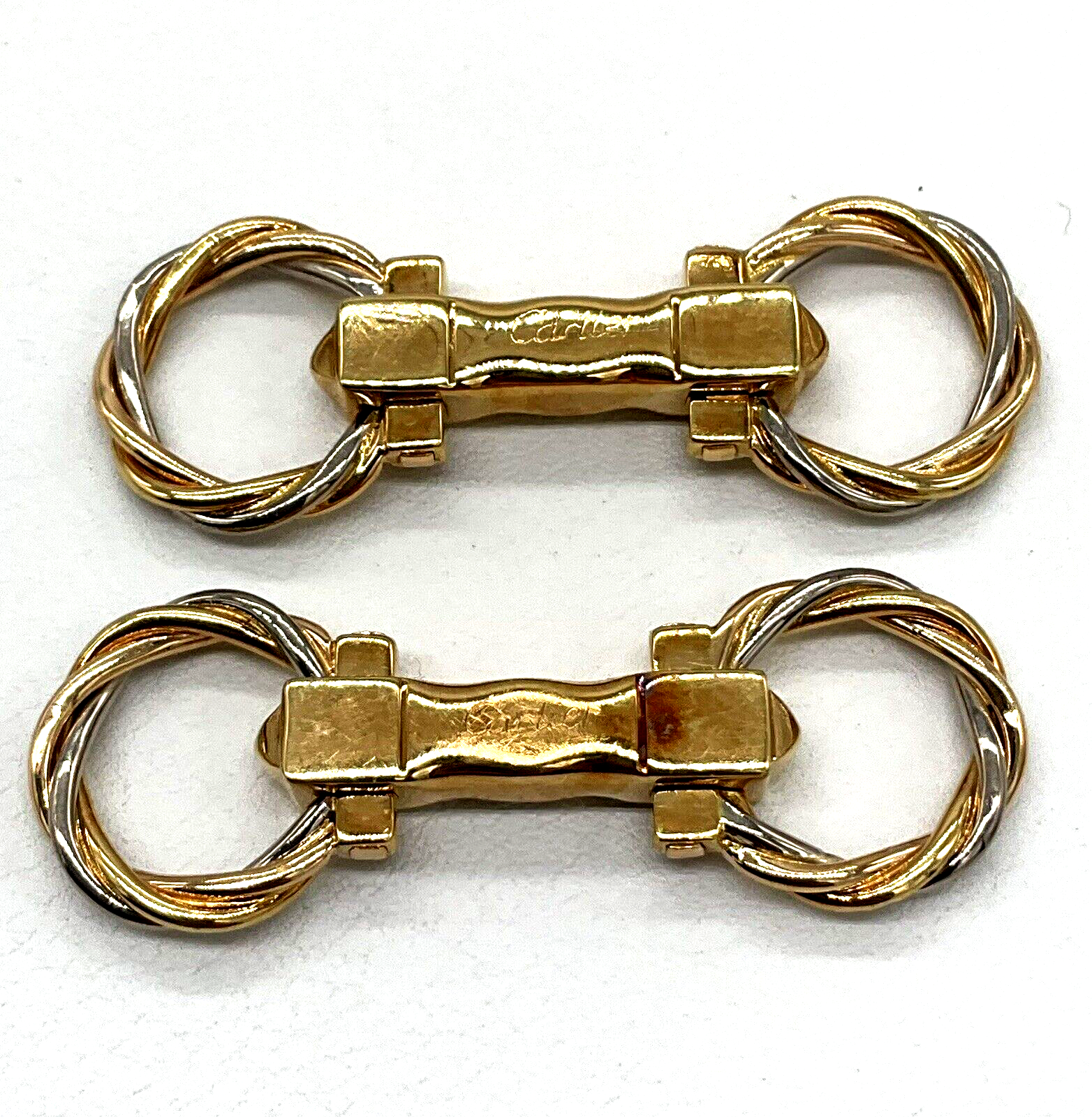 Signed Vintage Cartier 18K Gold Trinity Snaffle Bit