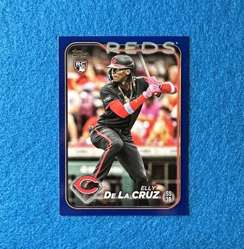 ELLY DE LA CRUZ 2024 TOPPS SERIES 1 ROYAL BLUE BORDER RC