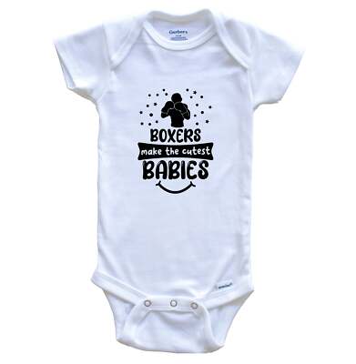 Boxers Make The Cutest Babies Funny Boxing One Piece Baby Bodysuit