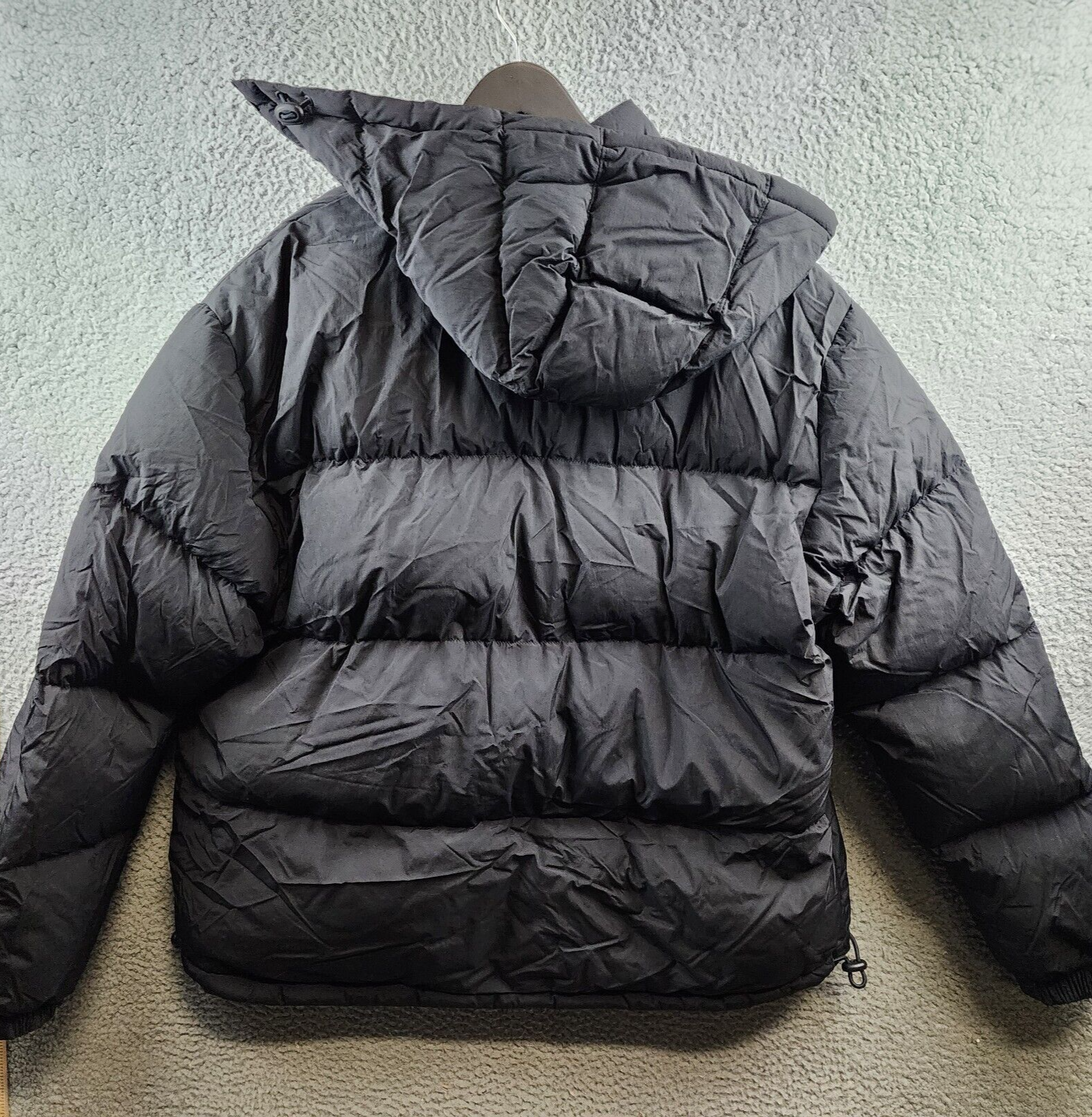 HUGO Bironto Hooded Water Repellent Down Puffer Jacket Men's XXL Black Full Zip - Picture 12 of 15