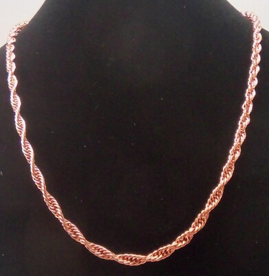NEW PURE Copper Triple cable Chain link 24'' Necklace Mod#cn004 USA