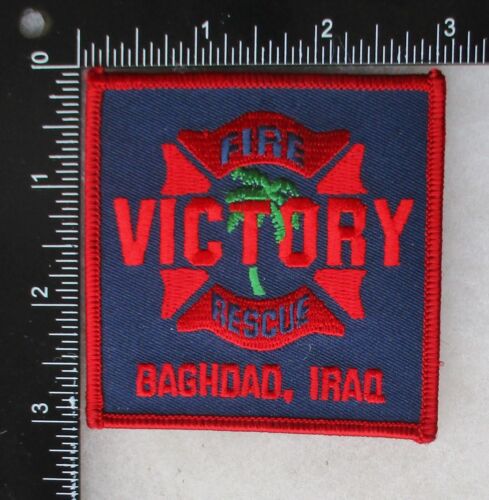 US MILITARY FIRE RESCUE PATCH CAMP VICTORY BAGHDAD IRAQ Original