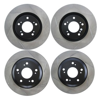 STOPTECH 2000-2009 HONDA S2000 AP1 AP2 FRONT AND REAR SLOTTED BRAKE ROTORS DISCS