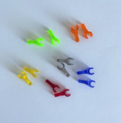 Lego Lot of 12 Trans clear colored mini figure hands