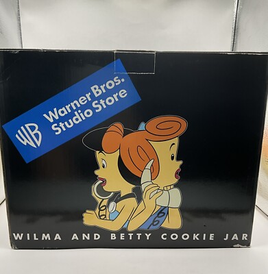 Warner Bros Studio Store The Flintstones Wilma & Betty Cookie Jar