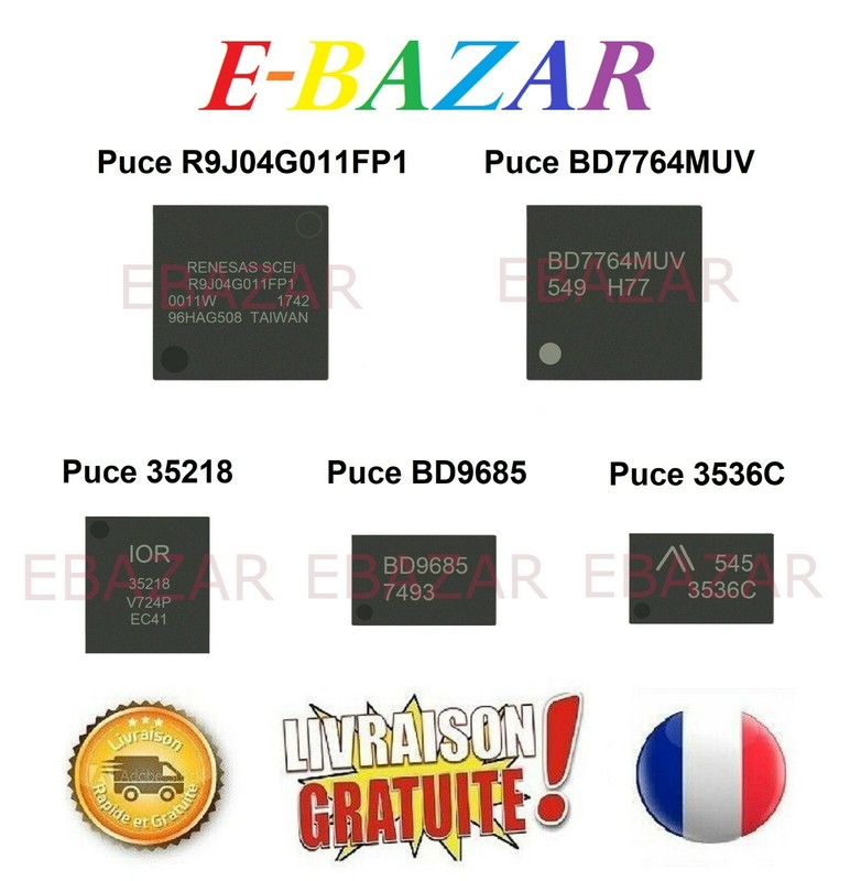 Puce Ic Renesas Scei R9j04g011fp1, Bd7764muv, Bd9685, 35218, 3536c Playstation 4