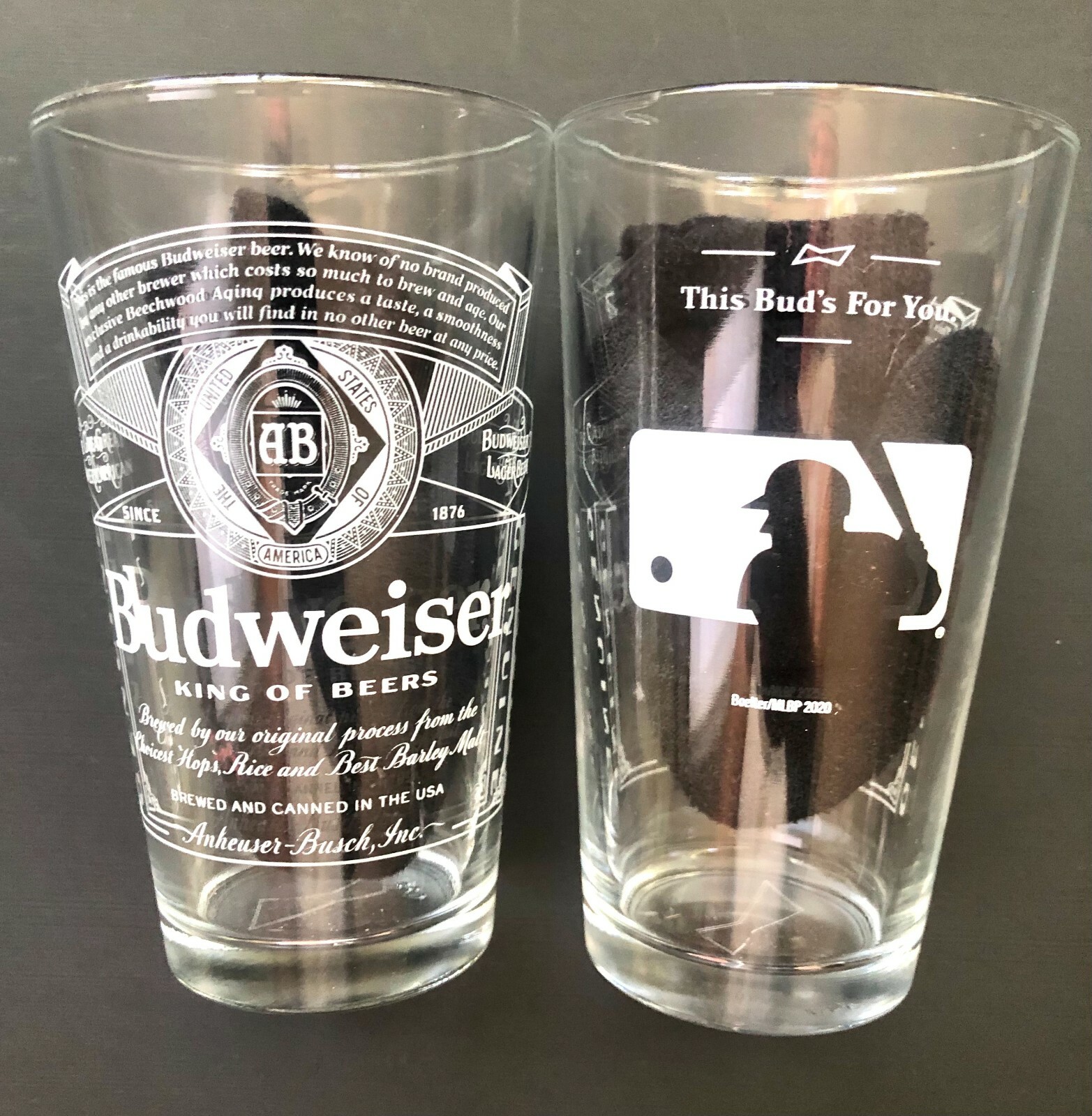 Budweiser　バドワイザー　MLB　コラボグラス　６個セット 新品】Budweiser バドワイザー オリジナルグラス 6個セット