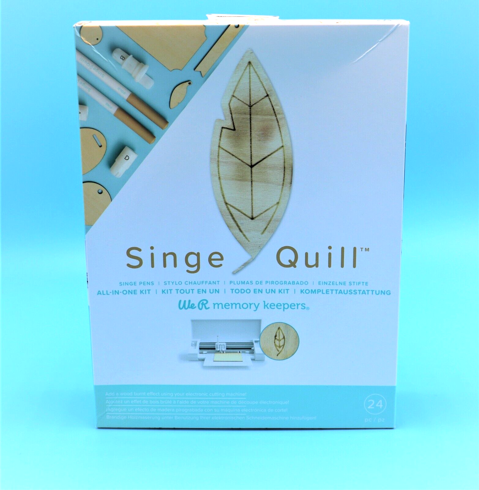 We R Memory Keepers SINGE Quill / GLUE QUILL veneer sheets ~glue/singe pens KIT
