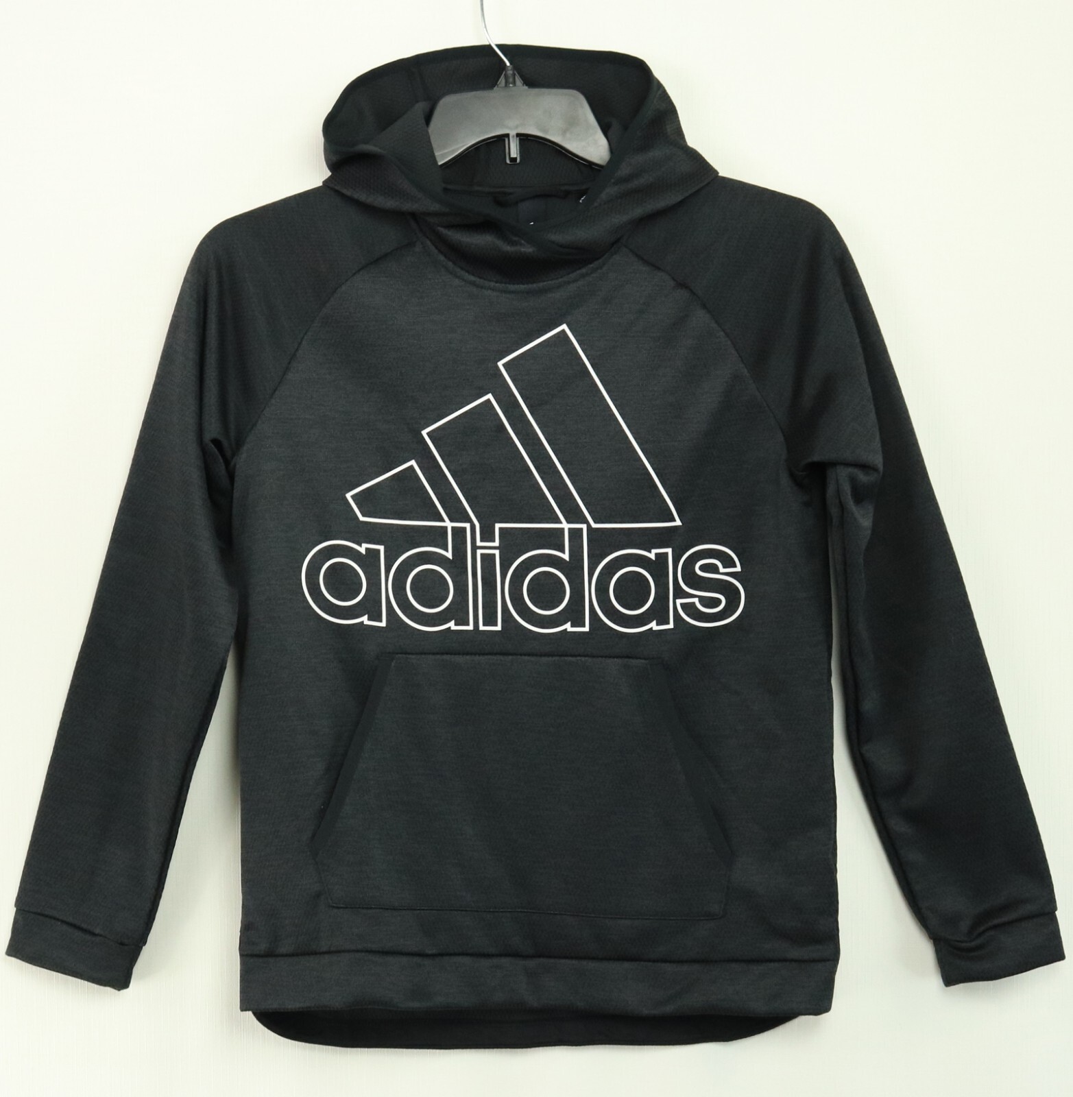 New Mens Adidas Logo Climate Control Black Athletic Hoodie