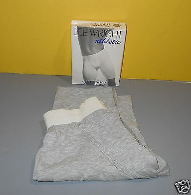 New Lee Wright Athletic Cycle Shorts Cotton Spandex Gray Underwear Small 28-30