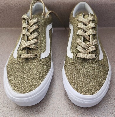 Vans Old Skool (Lurex Glitter) Gold/ True Unisex US Mens 6/US Womens 7.5 