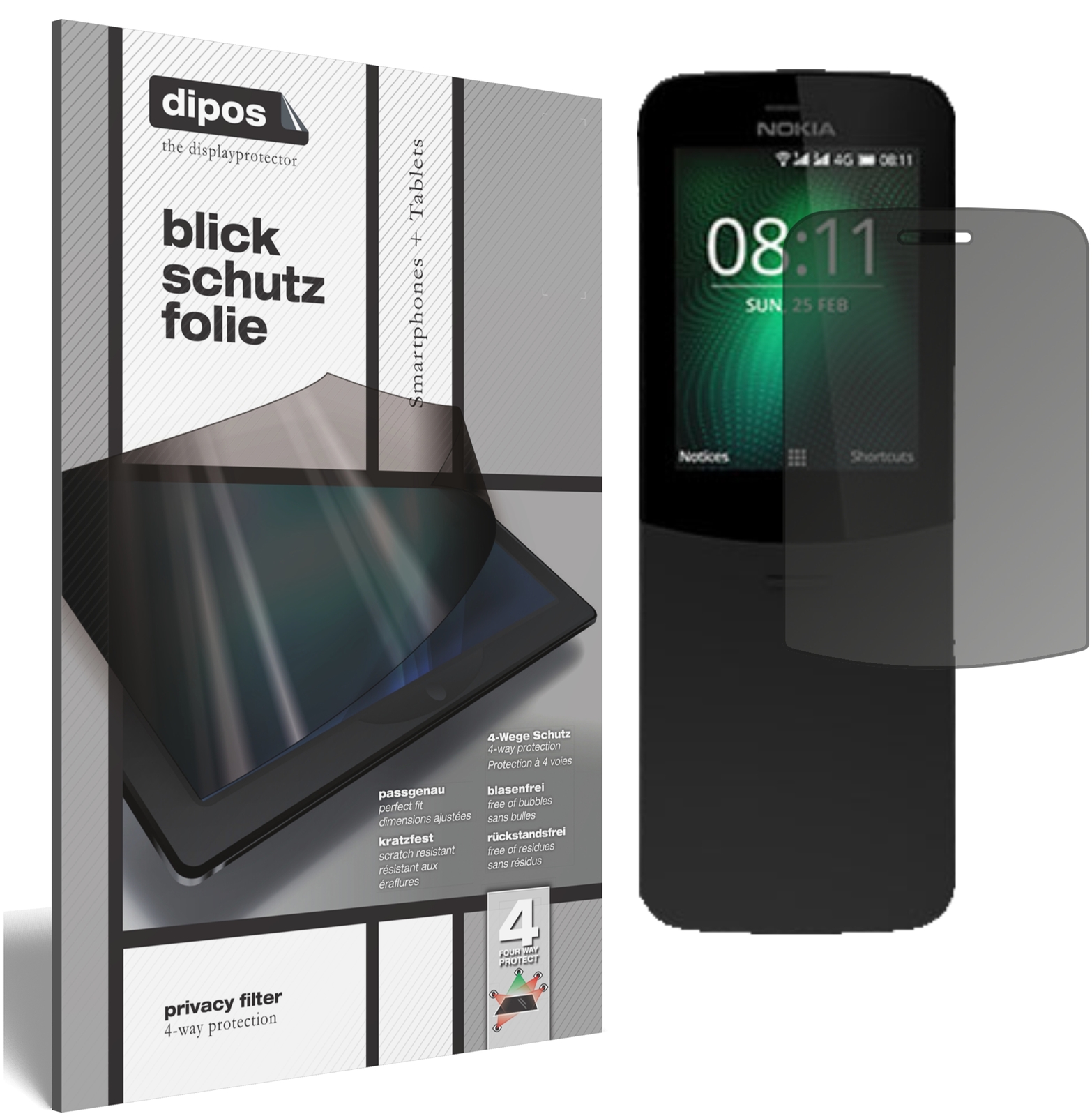 dipos I 2X Pellicola Protettiva Compatibile con Nokia 210 Pellicola di
