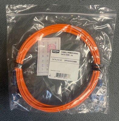 Hubbell Fiber Patch Cords 3 meter SC-SC Duplex-Multimode 50/125 (DFPCSCSCD3MM)