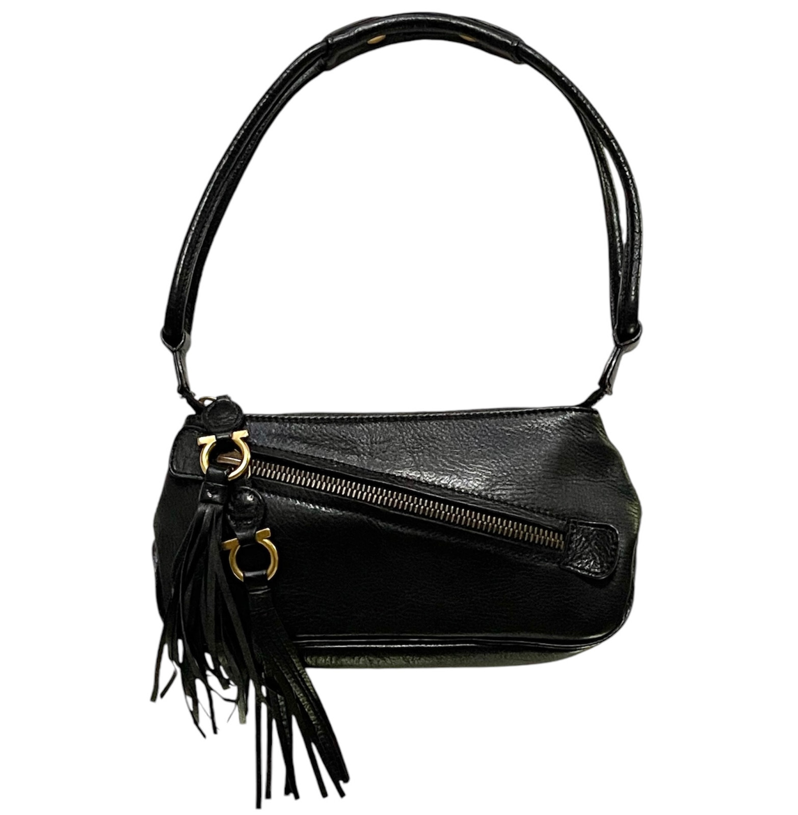 Salvatore Ferragamo VARA バックストラップ革（黒） FERRAGAMO フェラガモ Salvatore Ferragamo バッグ ハンドバッグ